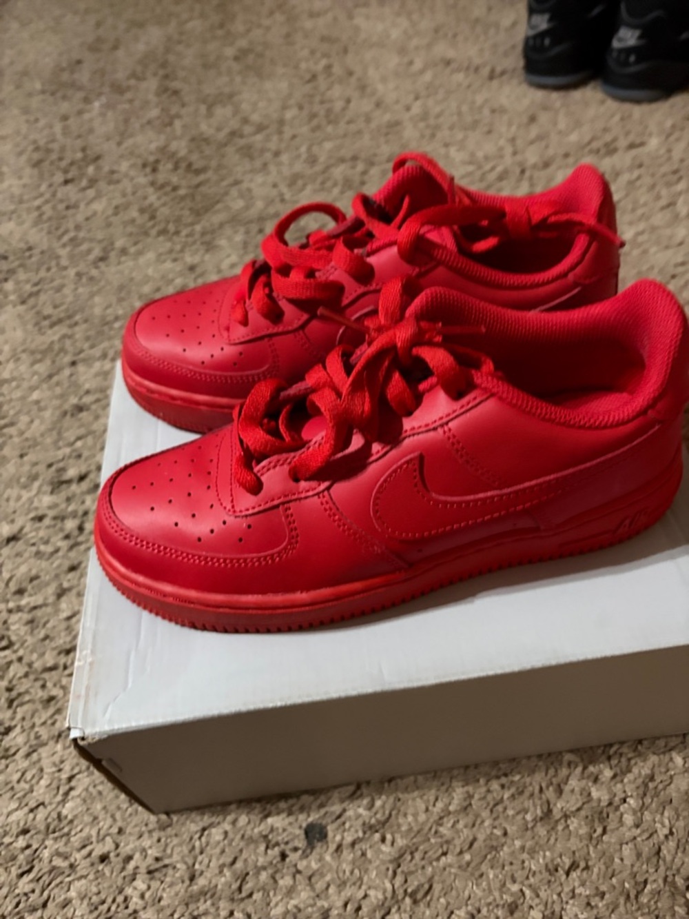 Nike Kids Red Low-Top Sneakers